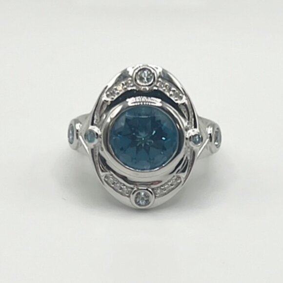 Jillian Samuels Jewelry Jewelry - London Blue Topaz and Sky Blue Topaz Ring in 925 Sterling Silver